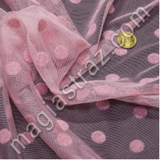 Евро-сетка в горох мягкий, ширина 1.5м.