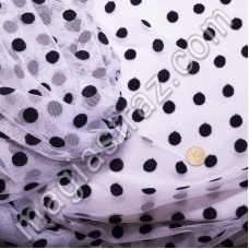 Евро-сетка в горох мягкая, ширина 1.5м.