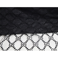 Мягкая стрейч сетка с флоковым рисунком, ширина 1,5м (Корея)