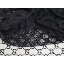 Мягкая стрейч сетка с флоковым рисунком, ширина 1,5м (Турция)