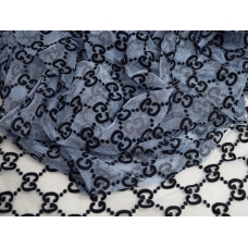 Мягкая стрейч сетка с флоковым рисунком, ширина 1,5м (Турция)